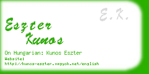 eszter kunos business card